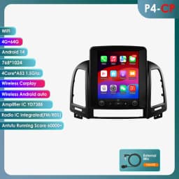 Hizpo 8Core 9.7 Inch Car Electronic Devices For Hyundai Santa Fe 2 2006 - 2012 2din Head Unit Carplay Radio Multimedia GPS WIFI