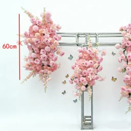 Luxury Pink Color Flower Runner Artificial Flowers Wedding Decoraion Hang Flower Row Arch Decor Floral Backdrop Arrangement