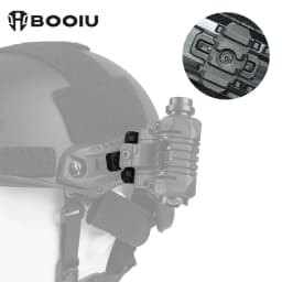 BOOIU New Fast Helmet Side Rail Adapter Nylon 360 Rotatable Helmet Rail Flashlight Mount For Airsoft Helmet Hunting Accessories
