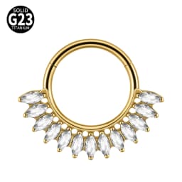 1PC Pure Titanium G23 Septum Ring Nose Clip CZ Earrings Hoop 16G Conch Ear Cartilage Tragus Lobe Body Piercing Jewelry