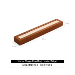 Yinbeini Velvet Ring Display Stand Single Row Ring Ear Stud Storage Organizer Jewelry Shop Showcase Props TB045