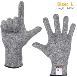 2PCS Grade 5 Anti Cutting Gloves Kitchen HPPE Anti Scratch Glass Wood Cutting Safety Protection Horticulturist Protector Gloves