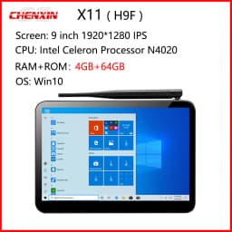 X11 Mini PC J4005 J4105 9inch 1920*1280 Win11 Win10 H9F Tablet PC 4G Ram 64G Rom TV Box BT5.0 Wifi5 RJ45 BT Pipo Mini Desktop