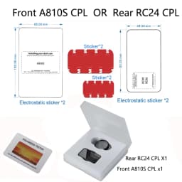 for 70mai Dash Cam A810s CPL Filter HD Lens Dust Protection Anti Glare CPL Filter for 70mai RC24 Rear Camera CPL Filter