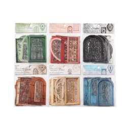 JIANWU Vintage Baroque Window Landscape Material Collage Scrapbooking PET Sticker Creative DIY Journal Stationery