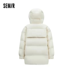 Semir Women Down Jacket 90 Percent Down Fill Mid Length Urban Casual Style Puffer Shape 2026 Winter Outdoor Layer