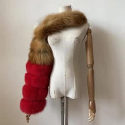 BEIZIRU Women's Real Fur Coat Silver Fox Red Fox Two Sleeve 60CM Length Naked Fashion