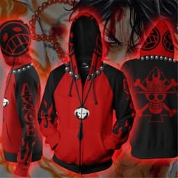 Anime One P Hoodies 3D Print Pullovers Sportswear Sweatshirts Luffy Ace Law Zoro Nami Nico Casual Tops Jacket Men