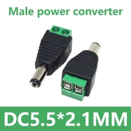 5PCS 12V DC Power Connector Plug Jack 2.1mmx5.5mm Adapter Male Female Socket Barrel for CCTV Camera LED Strip Supply Terminal