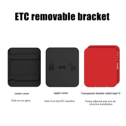[NC]Car Toll Pass Holder Adhesive Sticky ETC Bracket Adhesive Removable Easy Installation Compact Toll Pass Holder Windshield