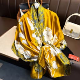 Luxury Design 180X90CM Long Shawls Beach Women Square Scarves Popular The Four Seasons Bandanna Sunscreen New Style Silk Scarf