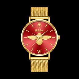 YaLaLuSi Minimalist Quartz Couple’s Watches with 3D Bee Relief Design for Men and Women Relojes De Mujeres