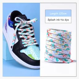 Tie Dye Shoelaces Gradient Colors Shoe Laces for Sports Shoes Boots Sneakers Skates Casual Shoes Flat Shoelace 120/140/160CM