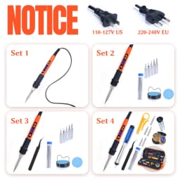100W Digital Electric Soldering Iron Kit Set Temperature Adjustable 928D Welding Tool Ceramic Heater Soldering Tips Rework