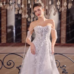 BEPEITHY Customized Sweetheart A Line Wedding Dresses For Women Sleeveless Lace Romantic Bride Plus Size Bridal Gown 2026