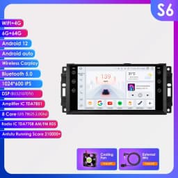 Carplay Android Auto Car Radio for Jeep Grand Cherokee Dodge Chrysler Wrangler GPS Navi car intelligent systems autoradio 7862