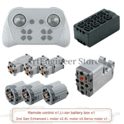 1000mAh 8 Way Remote Programmable APP Control Kit Rechargeable Battery Box Power Functions Motor Building Blocks Set Car Modify