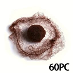 60Pcs Durable Nylon Hair Net For Bun Hair Hair style Tool Black Beige Brown 5Mm Hair Net For Wigs Mesh Hair Styling Hairnets