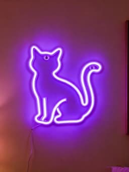 Cute Cat Bedroom Ambient Light, Wall Decoration, Night Light, Holiday Gift, Cute Animal-Themed Ambient Decorative Light, USB or 3*Aa Battery Powered (Batteries Not Included in Shipping)