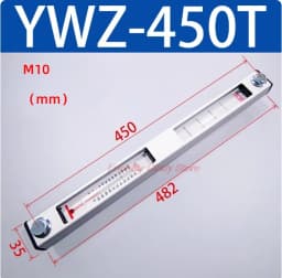 Aluminum Shell Hydraulic Tank Fluid Level Gauge Oil Level Gauge Water Level Gauge Oil Standard Water Thermometer YWZ 50T-500T