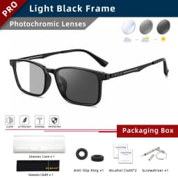 BLMUSA UltraLight Titanium Leg Anti Blue Ray Reading Glasses Myopia Multifocal Optical Eyesses Photochromic Prescription Eyewear
