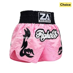 Pink Gradient Muay Thai Shorts Shiny Satin Elastic Waist Boxing Trunks Lightweight MMA Kickboxing Sparring Pants Men Women Kids
