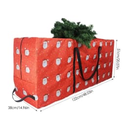 Large Christmas Tree Bag Storage Tub High xmas Tree Decoration Wreath Storage Box Handles Waterproof And Durable Home Organizer