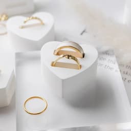 Gypsum white ring display stand holder ,Jewelry organizer props . couple ring display holders case , creative earrings box