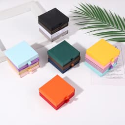 New Arrive Pull-Out Thin Drawer Jewelry Packaging Boxes Colorful Orange White Black Yellow Paper Kraft Box Case Gift Package