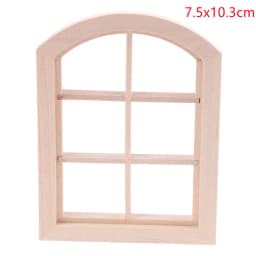 1/12 Dollhouse Miniature Blank Wood Window Frame Doll House Accessories Pretend Play Toy For Doll House Furniture Miniatures