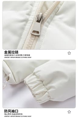 Men Color Block Stand Collar Cotton Coat Men Korean Style Quilted Cotton Outerwear Couple Matching Warm Padded Windproof Parkas