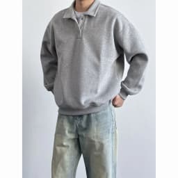 Spring Autumn Men's Collar Sweatshirt Loose Casual Daily Pure Color Top Comfortable Polyester Fabric Long Sleeve Shirt