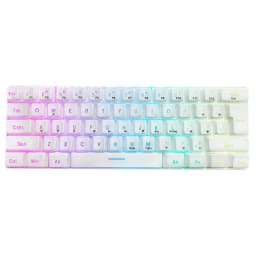 Teclado RGB Gamer 60% Keyboard Ergonomic Mini PC White Computer Keyboard Portable Backlit USB Wired Black Clavier Ordinateur