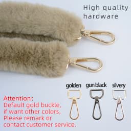 New Long Length Adjustable Plush Bag Strap Replacement Faux Rabbit Fur Belt Women Shoulder Crossbody Bags Straps Accessories