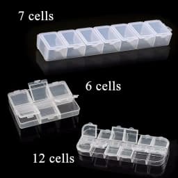 1Pcs Transparent Plastic Storage Jewelry Box Compartment Adjustable Container For Beads Earring Box Jewelry Rectangle Box Case