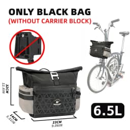 Rhinowalk Bicycle Handlebar Bag 6.5L Quick Release Bike Front Bag Comes With Rain Cover For Brompton Folding Bike Urban Cycling