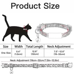 Customized Cute Glow Cat Collar Free Engraved Puppy Kitten Anti-lost Pet ID Nameplate Necklace With Bell & Moon Ornament