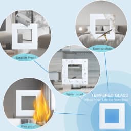 BSEED EU Standard Touch Light Switch Panel With Wall Socket Frames 228mm Metal Base Included Glass Frame Without Switch Part