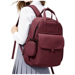 Casual Backpack, Back-To-School Essential School Backpack for Teens, Large Capacity Anti-Theft Daypack School Bag with Card Bag