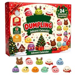 2026 New Christmas Dumpling Squishies Advent Calendar 24 Days Countdown，Happy Stress Relief Blind Box Surprises Christmas Gifts.