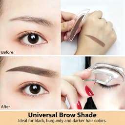 Natural Arched Eyebrow Powder Stamp Quick Makeup Brow Stamps Waterproof Powder Palette for Eyebrows Eye Brow Tint Makeup Tools