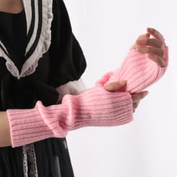 Winter Women's Knitted Fingerless Arm Sleeves Gothic Style Striped Arm Warmers Girls Harajuku Y2K Fashion Wrist Gloves