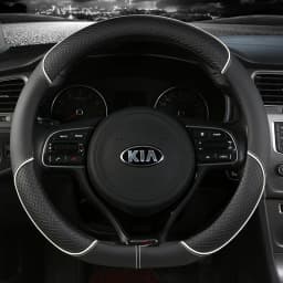 Pu Leather Car Steering Wheel Cover 38cm For Kia Rio 2 3 4 X Line Kombi Sedan K2 K3 K4 K5 KX1 KX3 KX5 Sportage Auto Accessories
