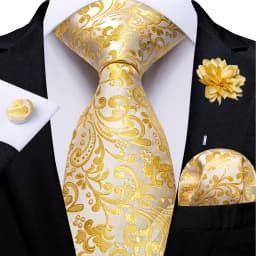 Floral Pink Ties For Men Wedding Party Man Tie Handkerchief Brooch Cufflinks Set Men Accessories Gravata