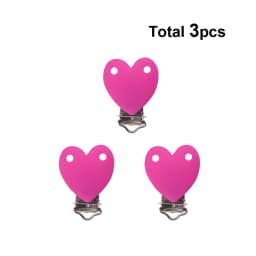 LOFCA 3pcs/lot Silicone Heart Mouse Shape 4.5CM Clips Creation Pendant Tools Multi Colors For Necklace Jewelry Accessories