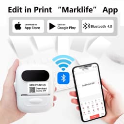 Marklife P50 Mini Label Printer Support Portable Thermal Printer Self-adhesive Labels Printer Tag Stickers Maker Or 1 Roll Label