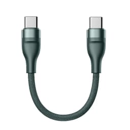 PD60W Type C to Type C Fast Charging Cable 0.25M Short Cable USB C Data Cord for Power Bank Phone Tablet Laptop Portable Charge