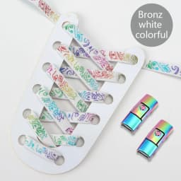 Elastic Laces Sneakers Cashew Flower Colorful Press Lock Shoelace Without Ties AF1/AJ Kid Adult 8MM Thick Sports No Tie Shoelace