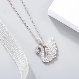 2020 hot new arrival arrives s925 sterling silver 5A zircon super shining fresh cute wind swan-shaped female money pendant