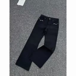American-style retro button design washed jeans spring and autumn high-waist loose high-street wide-leg jeans for men and women